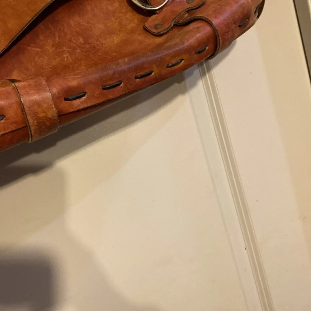 Old West Mens Antique Vintage Leather Laptop Briefcase bag handmade Paul Bliss
